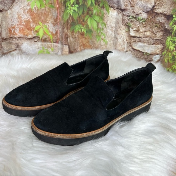 Vince Black Suede Crepe Sole Slip-On Loafers, 8 - Picture 2 of 11
